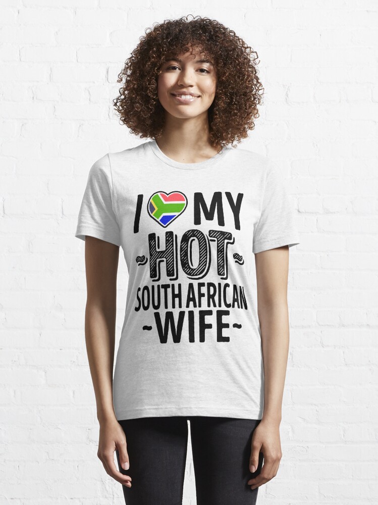 I Love My Hot South African Wife Cute South Africa Couples Romantic Love T Shirts And Stickers 4680