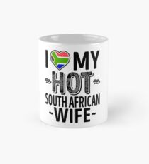 I Love My HOT South African Wife - Cute South Africa Couples Romantic Love T-Shirts & Stickers Mug