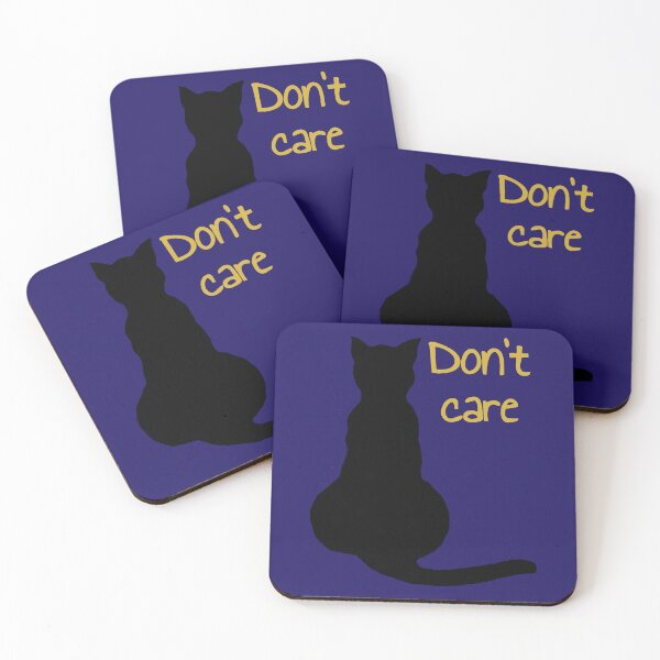 Item preview, Dont Care Cat Quote Cartoon Vector Cut Out designed and sold by taiche.
