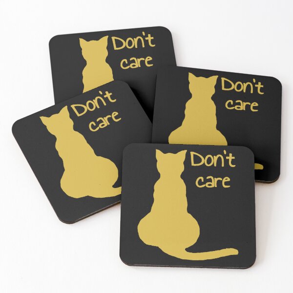 Item preview, Dont Care Cat Quote Cartoon Vector Cut Out designed and sold by taiche.