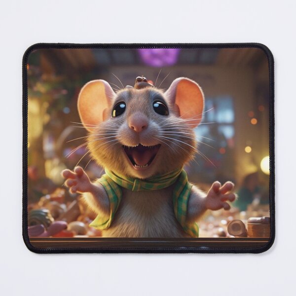 Item preview, Cute little rat in a Christmas interior. New Year 2024. designed and sold by aiphotosart.