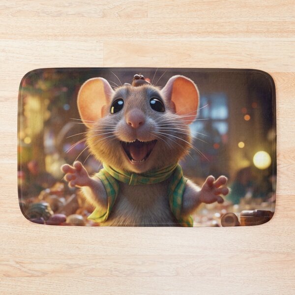 Item preview, Cute little rat in a Christmas interior. New Year 2024. designed and sold by aiphotosart.