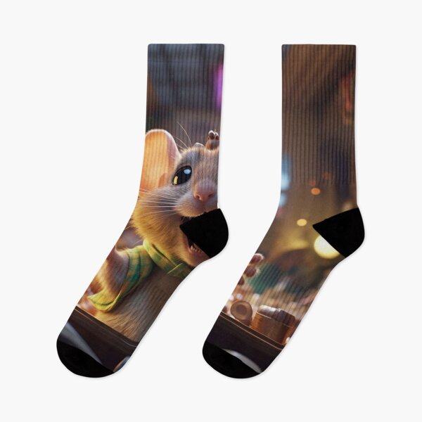 Item preview, Cute little rat in a Christmas interior. New Year 2024. designed and sold by aiphotosart.