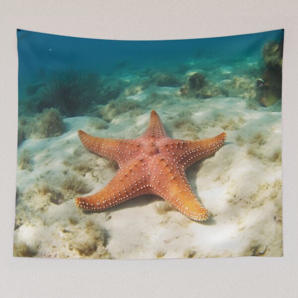 Item preview, Starfish Beneath Blue Waves designed and sold by Fragpop.