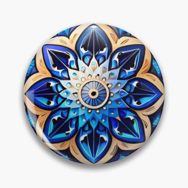 Item preview, Mandala azul degradado designed and sold by MyStickeroonies.