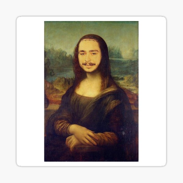 post malona lisa sticker Sticker