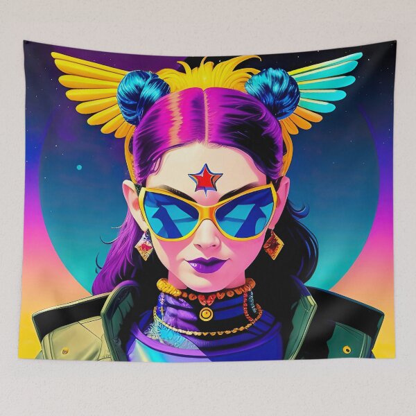 Item preview, Festival girl, 90's comic art style designed and sold by Awesome Things.