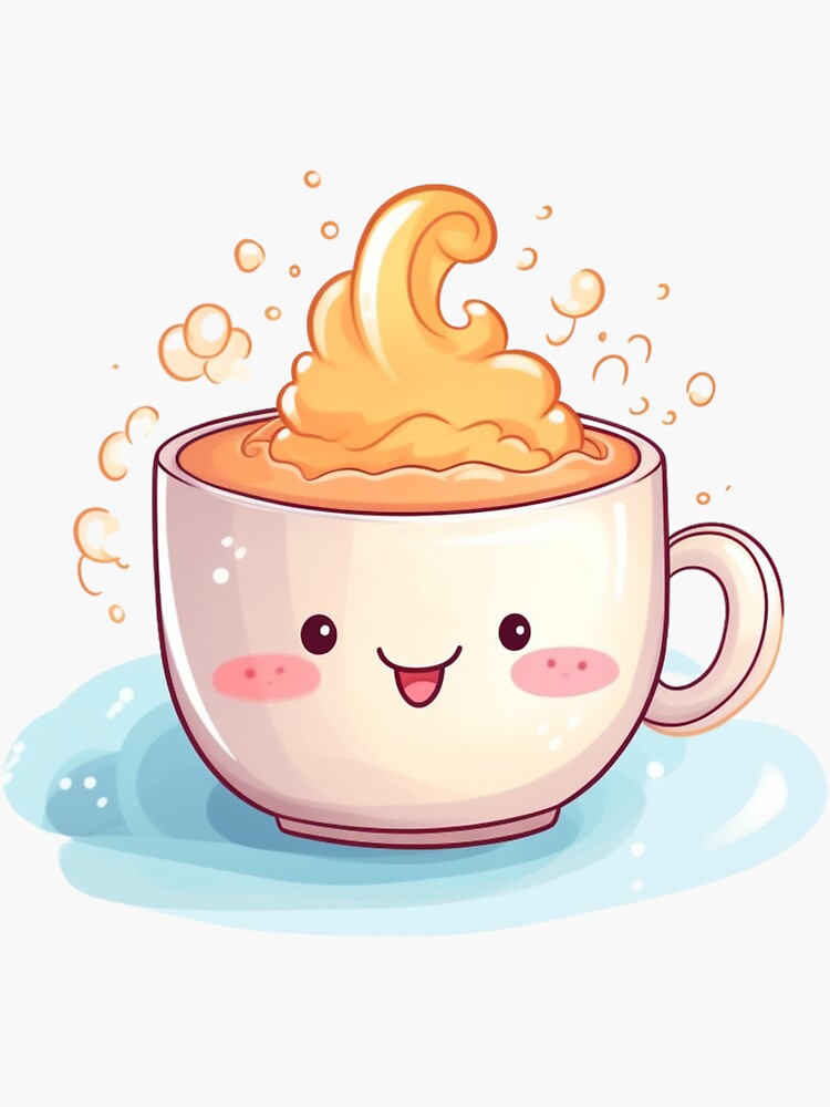 Hot Coffee Mug Sticker