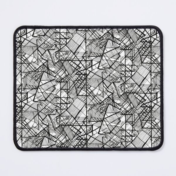Item preview, Hand-Drawn Black and White Geometric Figure Pattern: Artistic Elegance for Your Space designed and sold by pixeldizajn.
