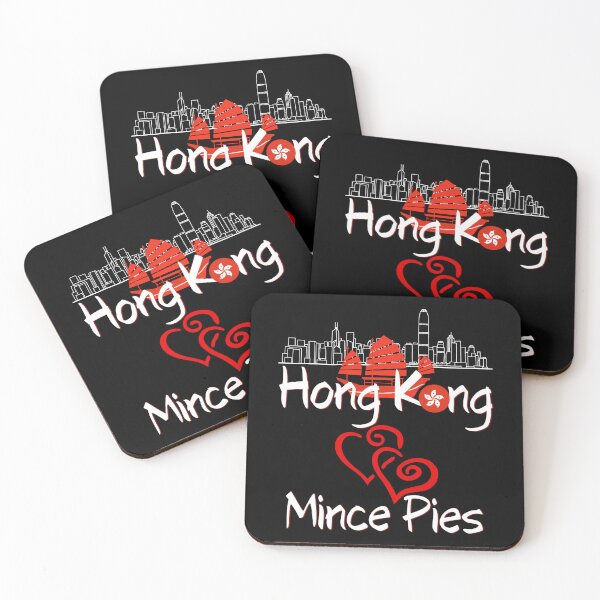 Item preview, Hong Kong Loves Mince Pies Cityscape (with white text) designed and sold by MPC-Mince-Pies.
