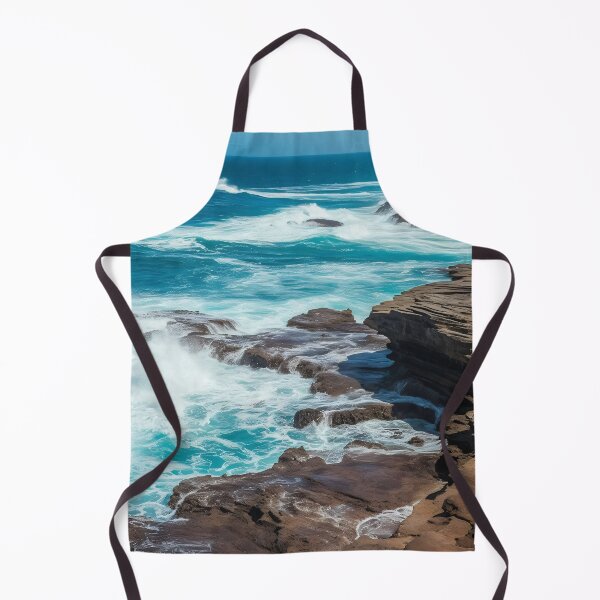 Item preview, Turquoise Ocean Waves Cliffside Shore Bliss designed and sold by Fragpop.