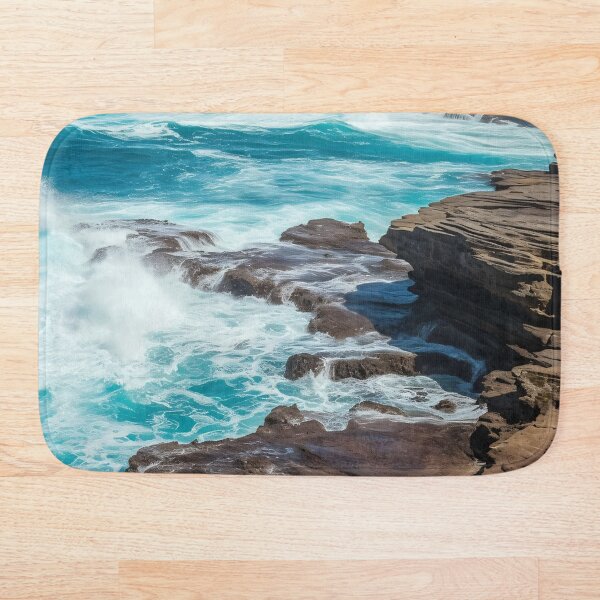 Item preview, Turquoise Ocean Waves Cliffside Shore Bliss designed and sold by Fragpop.