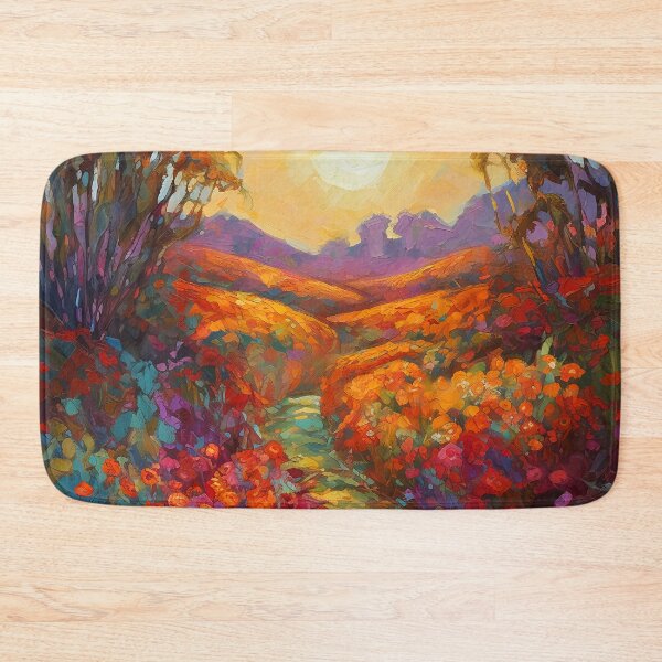 Item preview, Impressionism countryside sunset designed and sold by Red Witch Art.