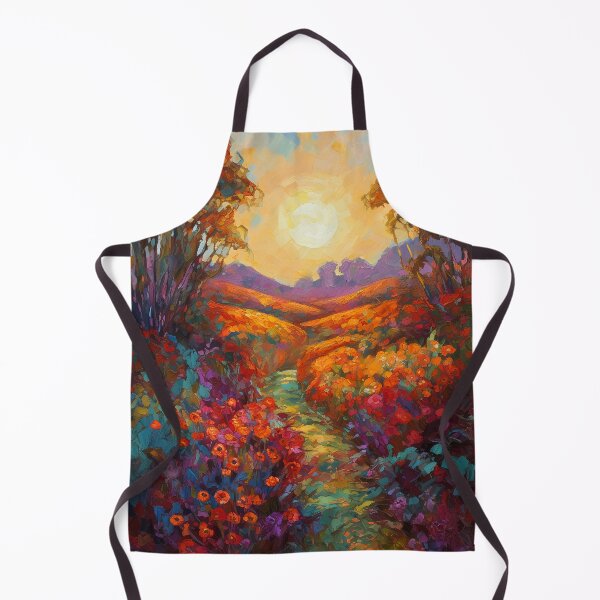 Item preview, Impressionism countryside sunset designed and sold by Red Witch Art.