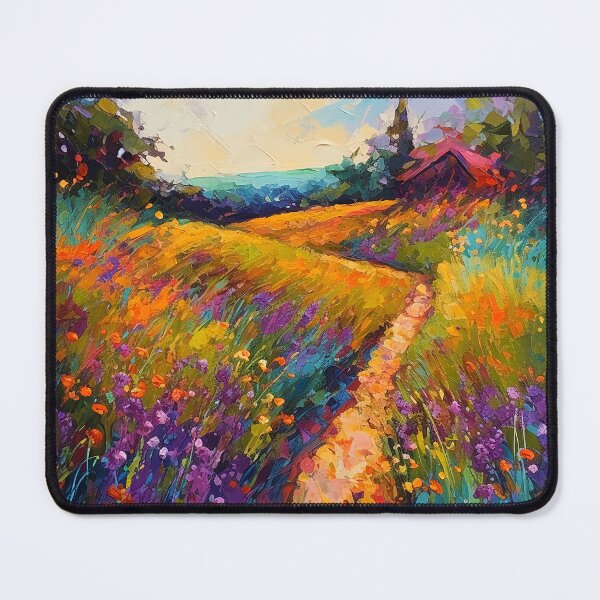 Item preview, Impressionism countryside sunset 1 designed and sold by Red Witch Art.