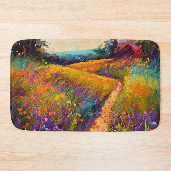 Item preview, Impressionism countryside sunset 1 designed and sold by Red Witch Art.