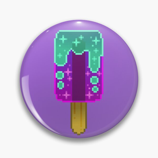 Item preview, Pixel Art - Purple/Teal Galaxy Popsicle designed and sold by Kaiko-Roku.
