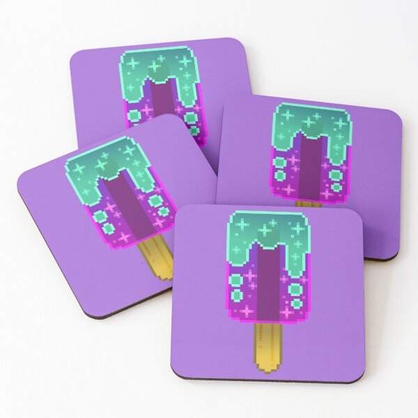 Item preview, Pixel Art - Purple/Teal Galaxy Popsicle designed and sold by Kaiko-Roku.