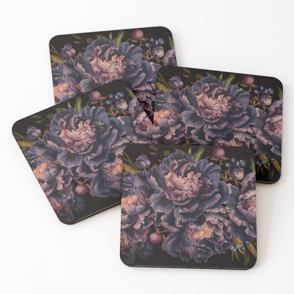 Item preview, Vintage Moody Floral Baroque Peonies Botanical Night Garden Nightgarden designed and sold by UtArt.