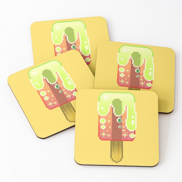Item preview, Pixel Art - Orange/Yellow Galaxy Popsicle designed and sold by Kaiko-Roku.
