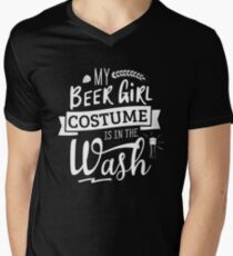 Funny Oktoberfest Gift: Beer Girl Costume Is In The Wash Men's V-Neck T-Shirt
