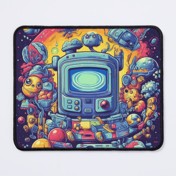 Item preview, Psychedelic Realms: Video Game Art with Unconventional Space, Highly Detailed Figures designed and sold by Bee Happy Creative™.