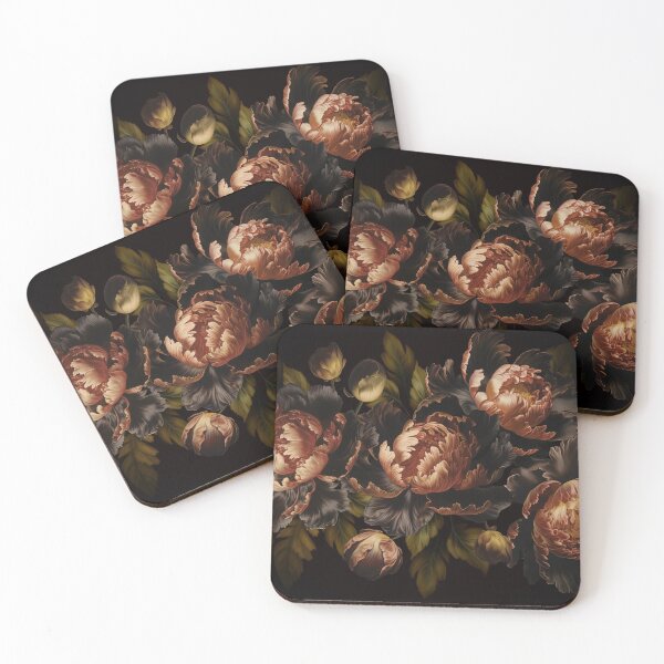 Item preview, Vintage Moody Floral Baroque Peonies Botanical Night Garden Nightgarden designed and sold by UtArt.