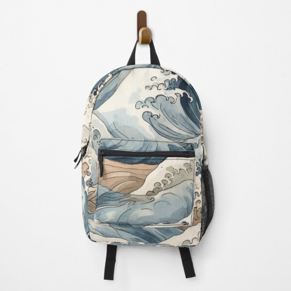 Item preview, The Great Wave Kanagawa Pattern - Smooth Watercolor Illustration in Muted Tones designed and sold by stateofhuman.