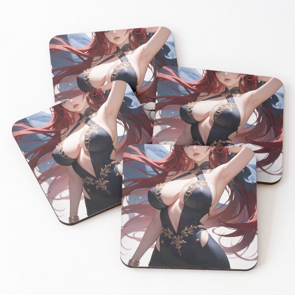 Item preview, Seductive Anime Beauty: Captivating Girl in Elegant Dress designed and sold by TheMachineMind.
