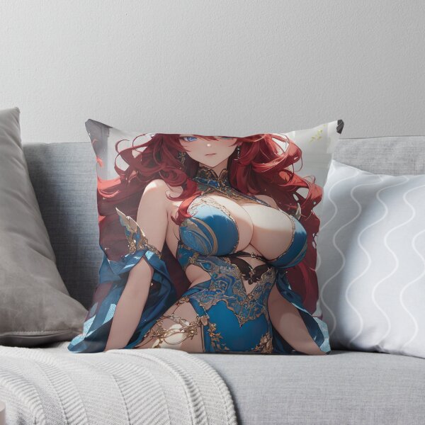 Item preview, Seductive Anime Beauty: Captivating Girl in Elegant Dress designed and sold by TheMachineMind.
