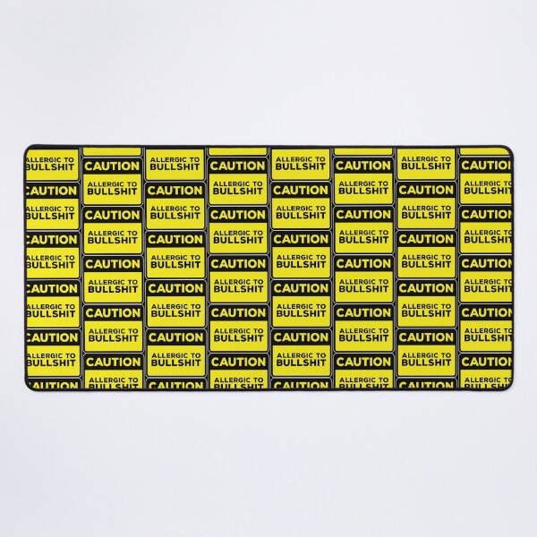 Item preview, Funny Yellow Road Sign - Caution Allergic to Bullshit designed and sold by Rhu Creations.