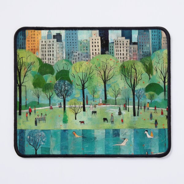 Item preview, Summer Day in Iconic Central Park, NYC, Art Brut Style designed and sold by EpicFoxArt.