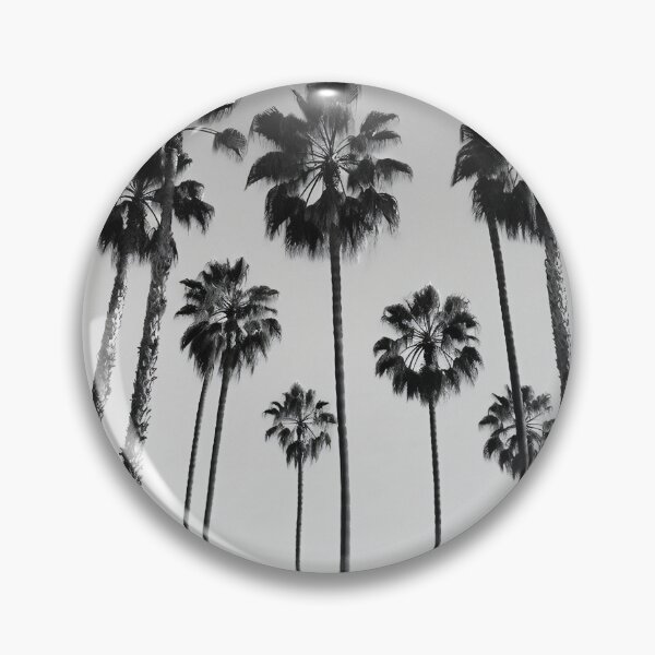 Aperçu de l'œuvre Palmiers californiens minimalistes en noir et blanc créée et vendue par Fragpop.