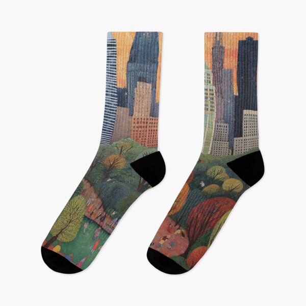 Item preview, Sunset in Iconic Central Park, NYC, Art Brut Style designed and sold by EpicFoxArt.