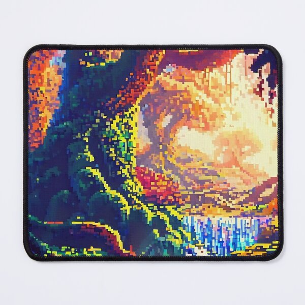 Item preview, forest with waterfall pixel art designed and sold by Design Xpress.