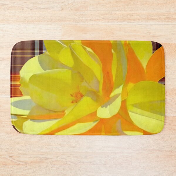 Item preview, Yellow Flower on Plaid designed and sold by Dana Roper.