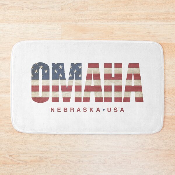 Item preview, Omaha Nebraska Vintage American Flag Design designed and sold by Futurebeachbum.