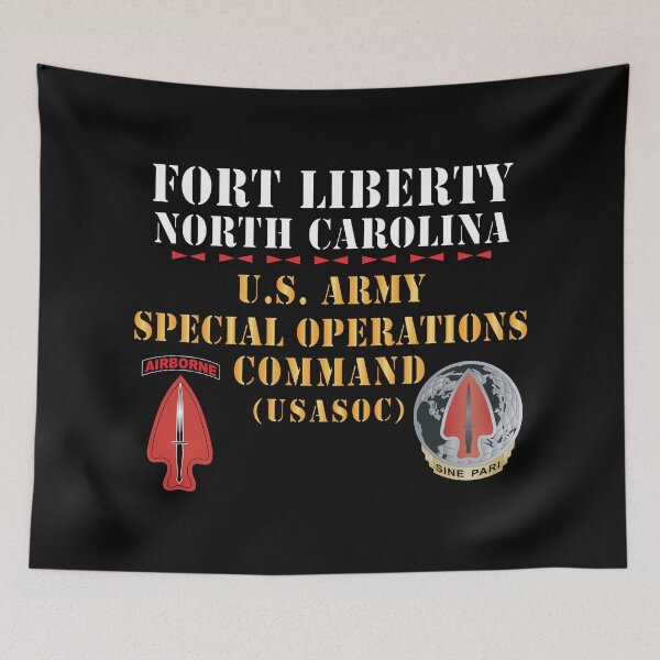 Item preview, Army - Fort Liberty North Carolina - US Army Special Operations Command (USASOC) - SSI - DUI X 300 designed and sold by Military Insignia Products.