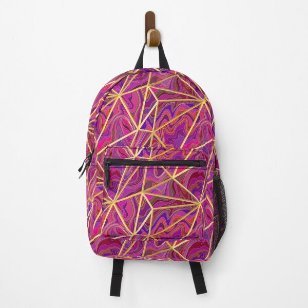 Item preview, Abstract purple, gold and blue low polygonal 3d psychedelic pattern designed and sold by Osting.