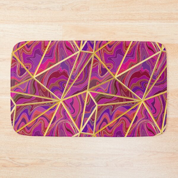 Item preview, Abstract purple, gold and blue low polygonal 3d psychedelic pattern designed and sold by Osting.