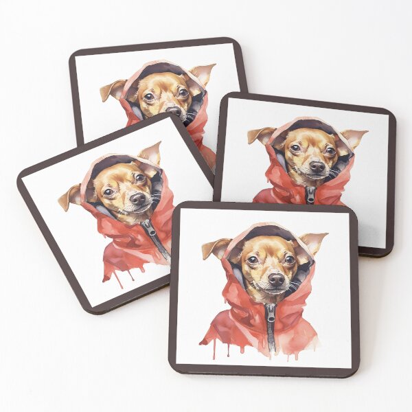 Item preview, Chihuahua. Cute watercolor Chihuahua in red hood designed and sold by Tsifra.