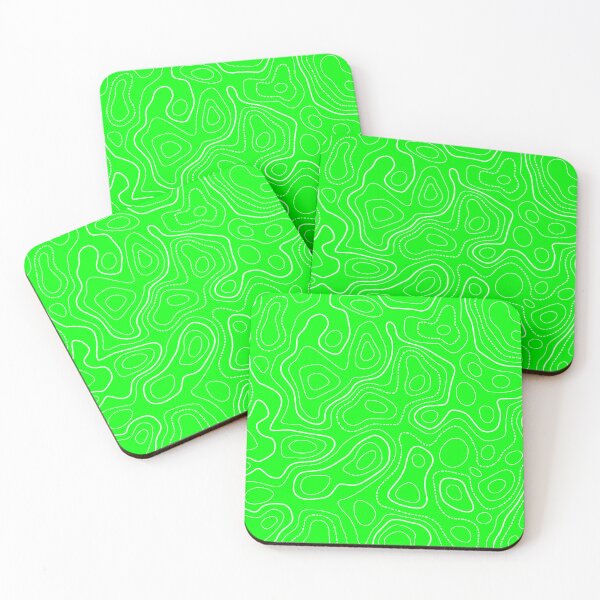 Item preview, Topography Pattern. Green and white color designed and sold by Aetherier.