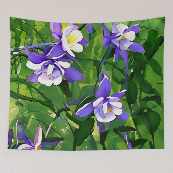 Item preview, Aguileñas moradas designed and sold by Dana Roper.