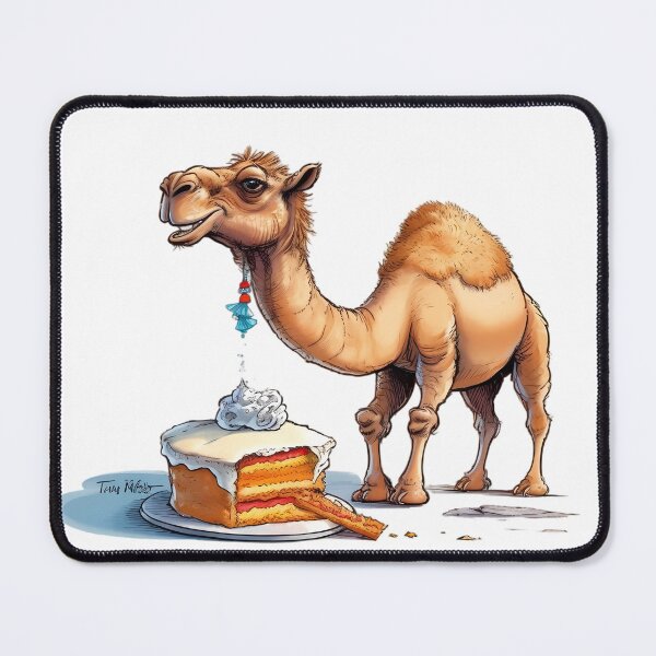 Item preview, Camel Eating a Cake Cartoon designed and sold by CartoonTshirts1.