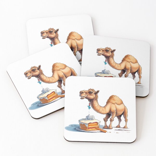 Item preview, Camel Eating a Cake Cartoon designed and sold by CartoonTshirts1.