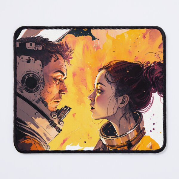 Item preview,  Man and woman inside a burning spaceship designed and sold by beansun.