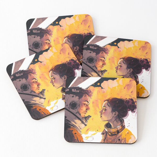 Item preview,  Man and woman inside a burning spaceship designed and sold by beansun.