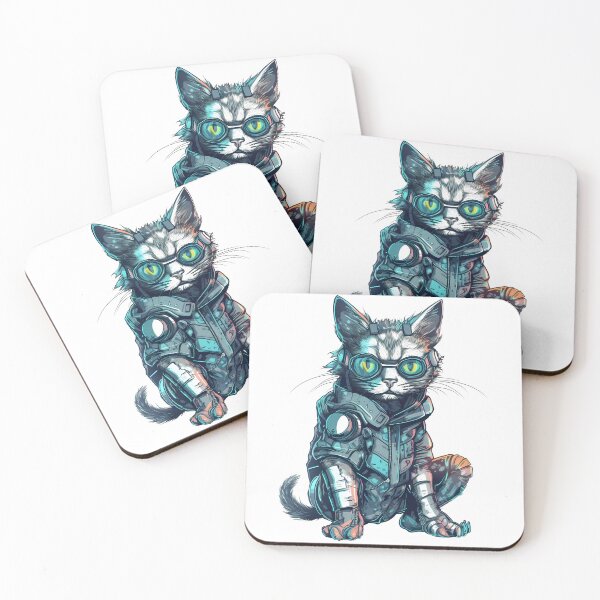 Item preview, Cyberpunk cat designed and sold by hamishby.