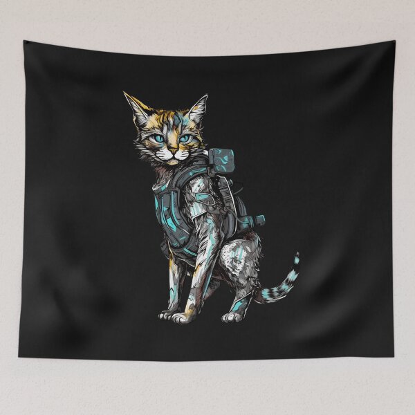 Item preview, Cyberpunk cat designed and sold by hamishby.