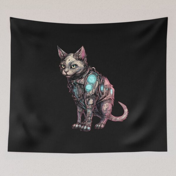 Item preview, Cyberpunk cat designed and sold by hamishby.